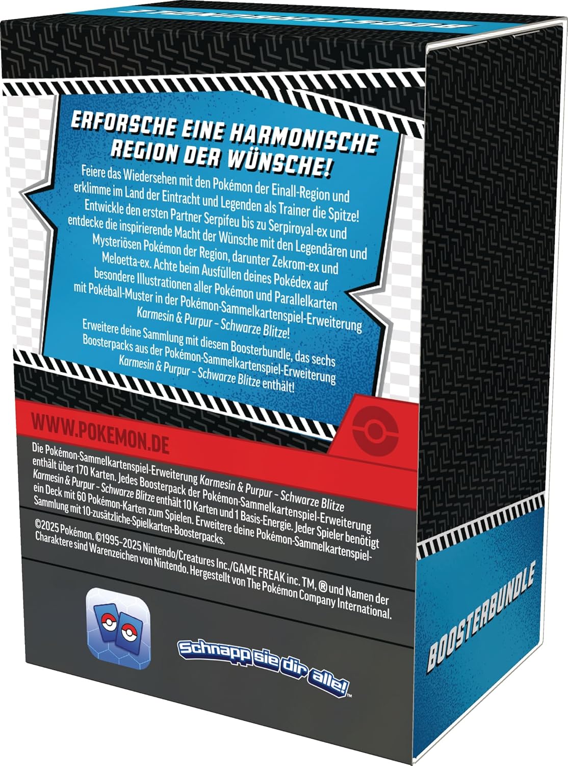 Pokémon-Sammelkartenspiel: Boosterbundle Karmesin & Purpur – Schwarze Blitze (6 Boosterpacks)