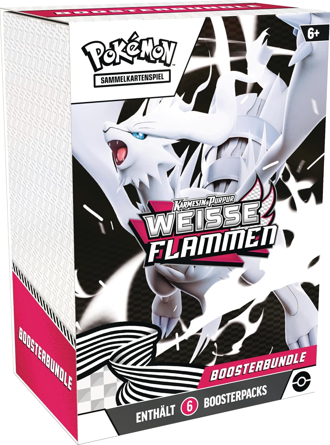 Pokémon-Sammelkartenspiel: Boosterbundle Karmesin & Purpur – Weiße Flammen (6 Boosterpacks)