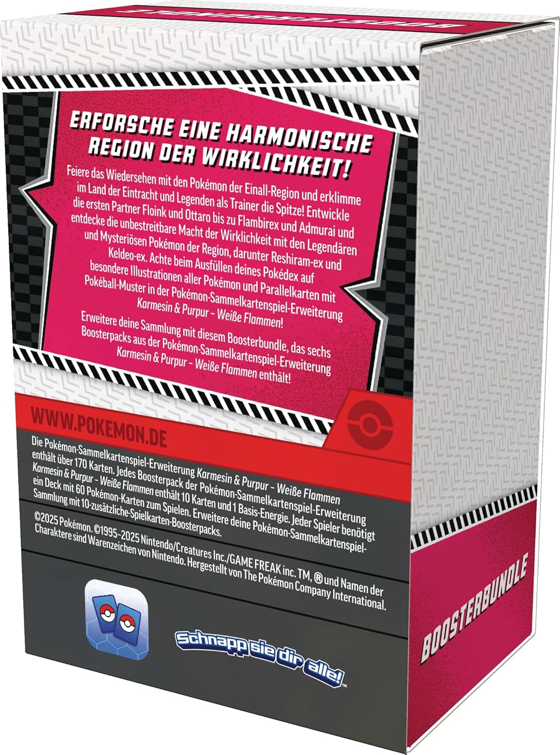Pokémon-Sammelkartenspiel: Boosterbundle Karmesin & Purpur – Weiße Flammen (6 Boosterpacks)
