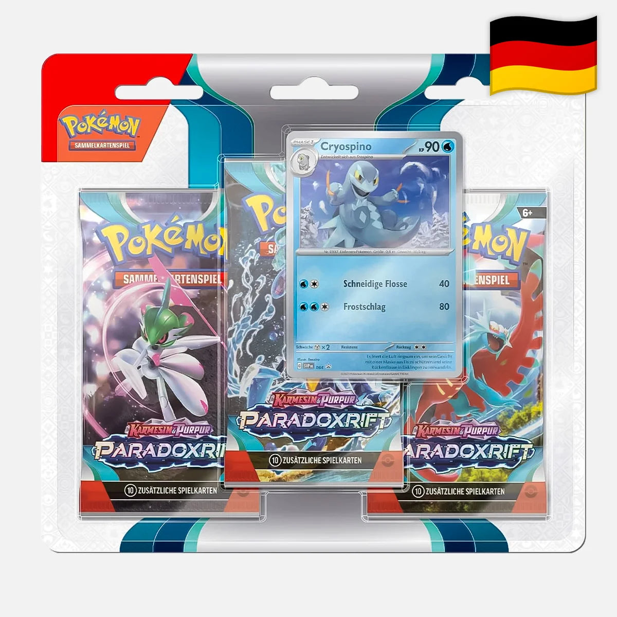 Pokémon Cards KAPU04 Paradoxrift 3-Pack Blister (DE)